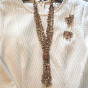 Bohemian style necklace and earrings set